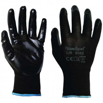 Image for Blue Spot Nitrile Grip Gloves - Large
