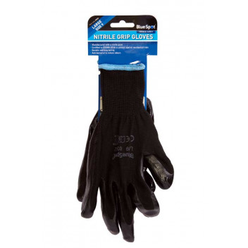Image for Blue Spot Nitrile Grip Gloves - Large