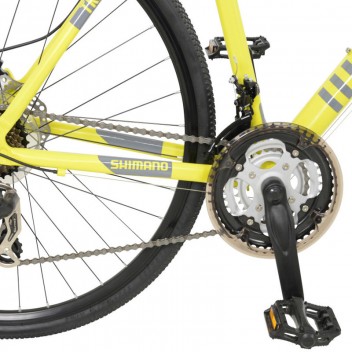 Image for Falcon Traffic Gents Hybrid Road Mountain Bike - Yellow