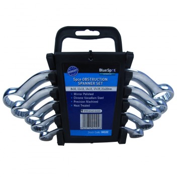 Image for Blue Spot Metric Obstruction Spanner Set - 5 Pieces (8-22mm)