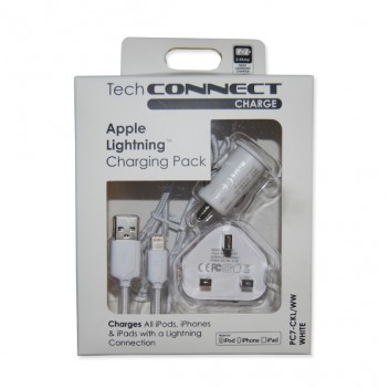 TechConnect Apple Device Charging Kit - White Image for TechConnect Apple Device Charging Kit - White