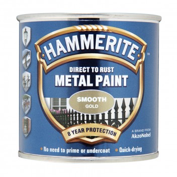 Image for Hammerite Metal Paint - Smooth Gold - 250ml