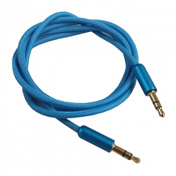 3.5mm to 3.5mm AUX Braided Cable - Blue Image for 3.5mm to 3.5mm AUX Braided Cable - Blue