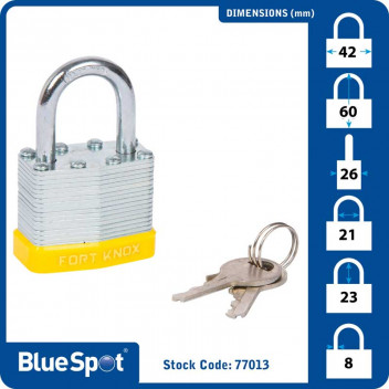 Image for Blue Spot Laminated Padlock - 40mm