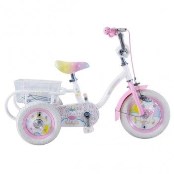 Image for Concept Unicorn Single Speed Trike - White and Pink - 12" Wheel