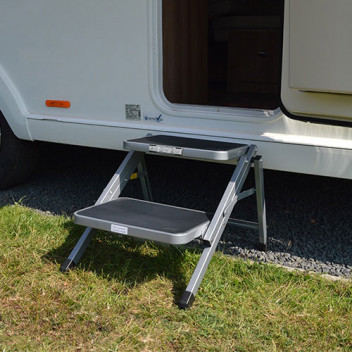Image for Caravan & Motorhome Foldable Steel Double Step