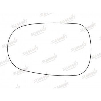 Image for Convex Mirror Glass + Base Plate for Renault/Nissan - Right/Left hand 