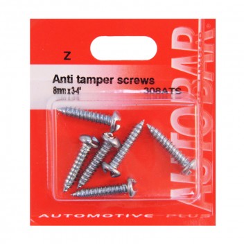 Image for Anti Tamper Security Screws 8mm x 3/4" - Pack 6
