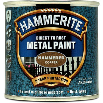 Image for Hammerite Metal Paint - Hammered Copper - 250ml