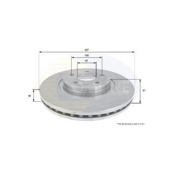 Image for Comline Brake Disc  (Single) Front Vauxhall Insignia 18\" Rim