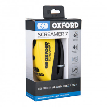 Image for Oxford Screamer7 Alarm Disc Lock - Yellow / Black