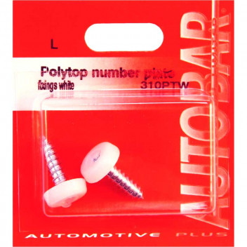 Image for Polytop Number Plate Fittings - White