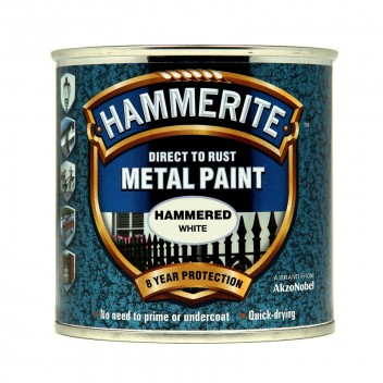 Image for Hammerite Metal Paint - Hammered - White - 250ml