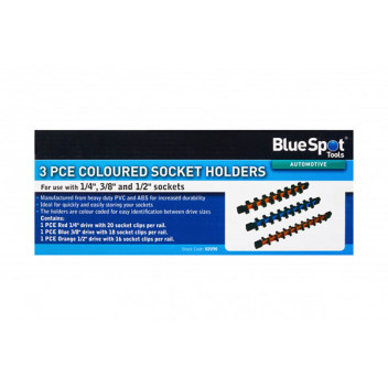 Image for BlueSpot 3pc Coloured Socket Holders 54 Clips