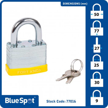 Image for Blue Spot Laminated Padlock - 50mm