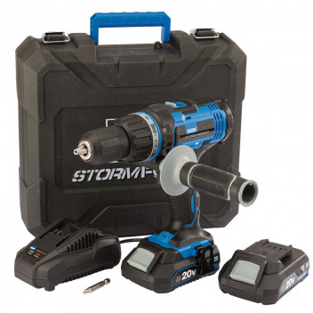 Image for Draper Storm Force® 20V Combi Drill - (2 x 2.0Ah Batteries 1 x Charger)