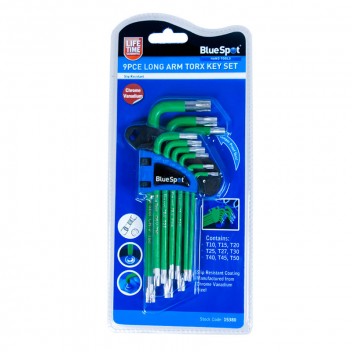 Image for Blue Spot Torx Key Set - 9 Piece Tamper Proof