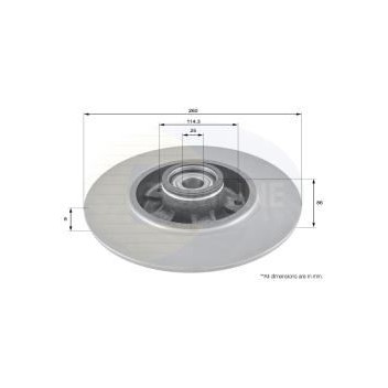 Image for COMLINE BRAKE DISC  (SINGLE)  Rear Complete With Bearing