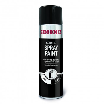 Image for Simoniz Acrylic Spray Paint - Matt Black - 500ml