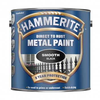 Image for Hammerite Metal Paint - Smooth - Black - 2.5 Litres