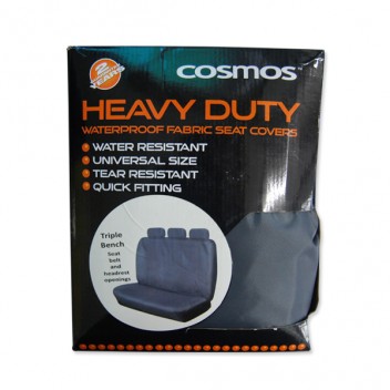 Image for Triple Bench Car Seat Cover with Velcro Opening  - Grey