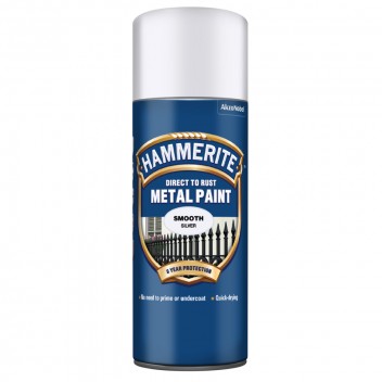 Image for Hammerite Metal Paint - Smooth - Silver - 400ml Aerosol