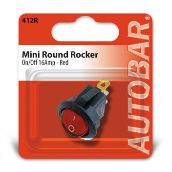 Image for Autobar Mini Round Rocker On/Off Switch - Red 