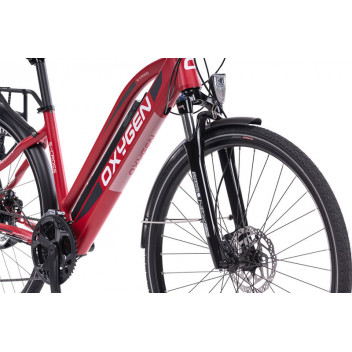 Image for Oxygen S-Cross ST MkII E-Bike 2022 - 13AH - Red - 17" Frame