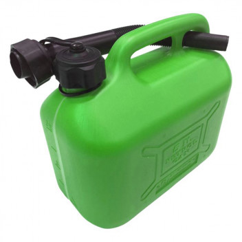 Image for Jefferson Green Plastic Fuel Jerry Can with Flexible Spout - 5 Litre