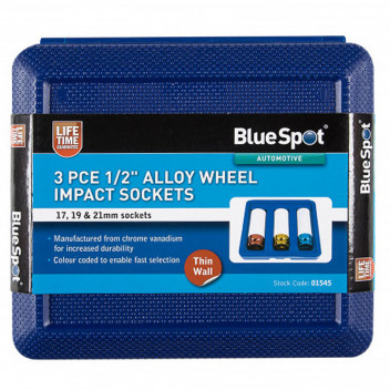 Image for BlueSpot 1/2" Alloy Wheel Impact Socket Set