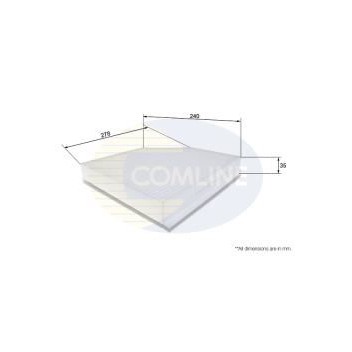 Image for Comline Cabin Pollen Paper Filter