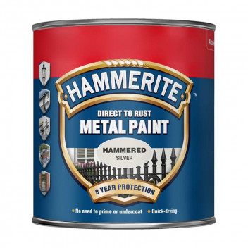 Image for Hammerite Metal Paint - Hammered Silver - 750ml