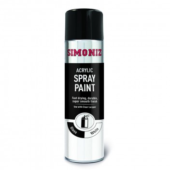 Image for Simoniz Gloss White Acrylic Spray Paint 500ml