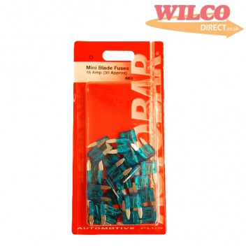 Image for Mini Blade Fuses 15 Amp - Pack 30