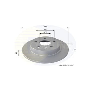 Image for Comline Brake Disc  (Single) Rear Vauxhall Insignia 16\" Rim