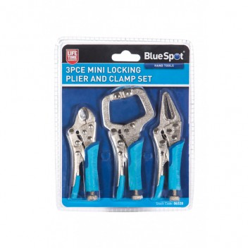 Image for BlueSpot Mini Locking Plier and Clamp Set - 3 Piece