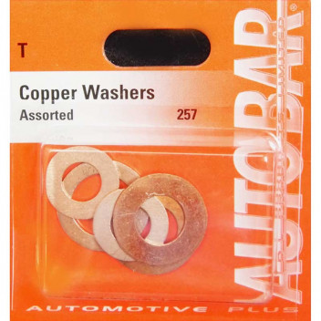 Image for Autobar Assorted Copper Washers 8,10 and 12mm - 5 Pack
