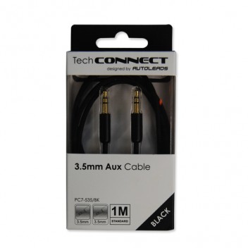 3.5mm to 3.5mm AUX Braided Cable - Black Image for 3.5mm to 3.5mm AUX Braided Cable - Black