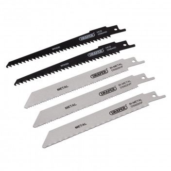 Image for Draper Assorted Reciprocating Saw Blades for Multi-Purpose Cutting - 150mm (Pack of 5)