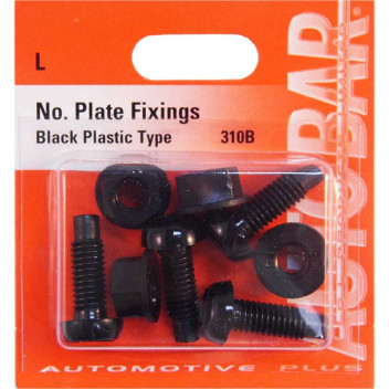 Image for Plastic Number Plate Fixings - Black
