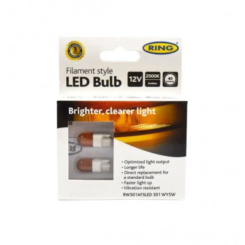 Image for Ring 12v 501A Amber Filament LED 