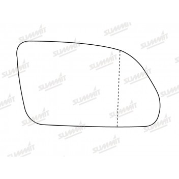 Image for Mirror Glass for Skoda Octavia Mark 2 2004 -  2009 - Right Hand Side