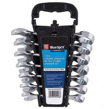 Image for Blue Spot Metric Stubby Spanner Set - 7 Piece