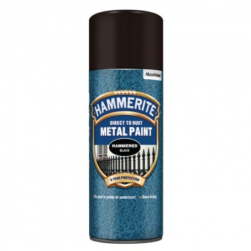 Image for Hammerite Metal Paint - Hammered Finish - Black - 400ml Aerosol