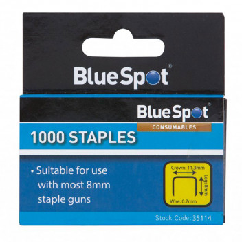 Image for BlueSpot 8mm Staples - Box of 1000