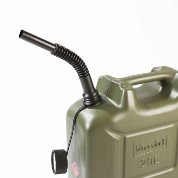 Image for  Hunersdorff Plastic Army Fuel Jerry Can With Pouring Spout - 20 Litre