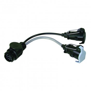 Image for 13 Pin - 12N & S  Adapter Lead - Vehicle to Caravan