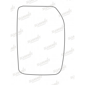 Image for Heated Commercial Mirror Glass with backing plate for Vauxhall Vivaro 2002 - 2014 - Right Hand Side 