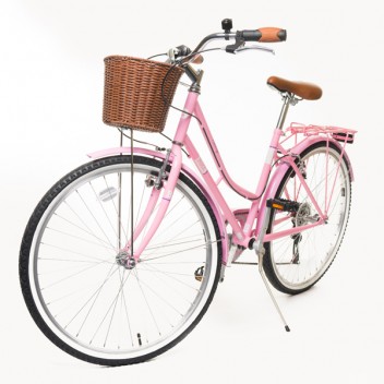 pink basket bike