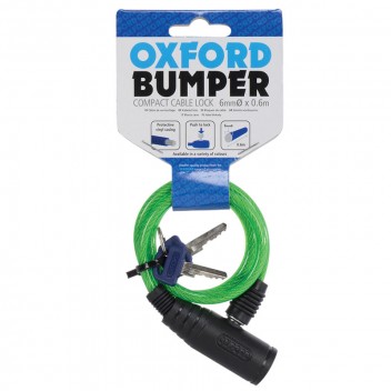 Image for Oxford Bumper Cable Lock 6mm - Green